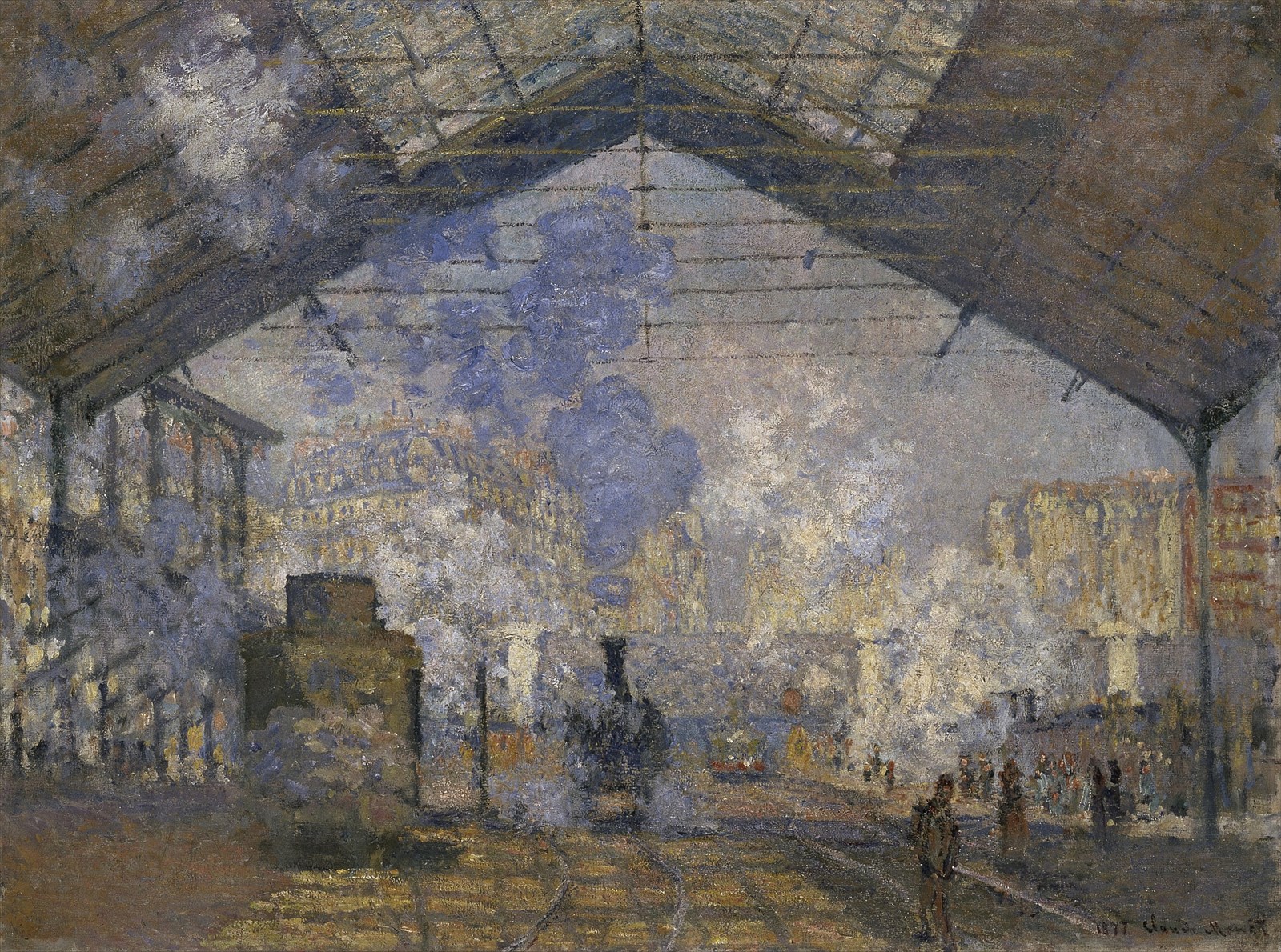 Клод Моне, „Гара Сен Лазар“, 1877 г.
